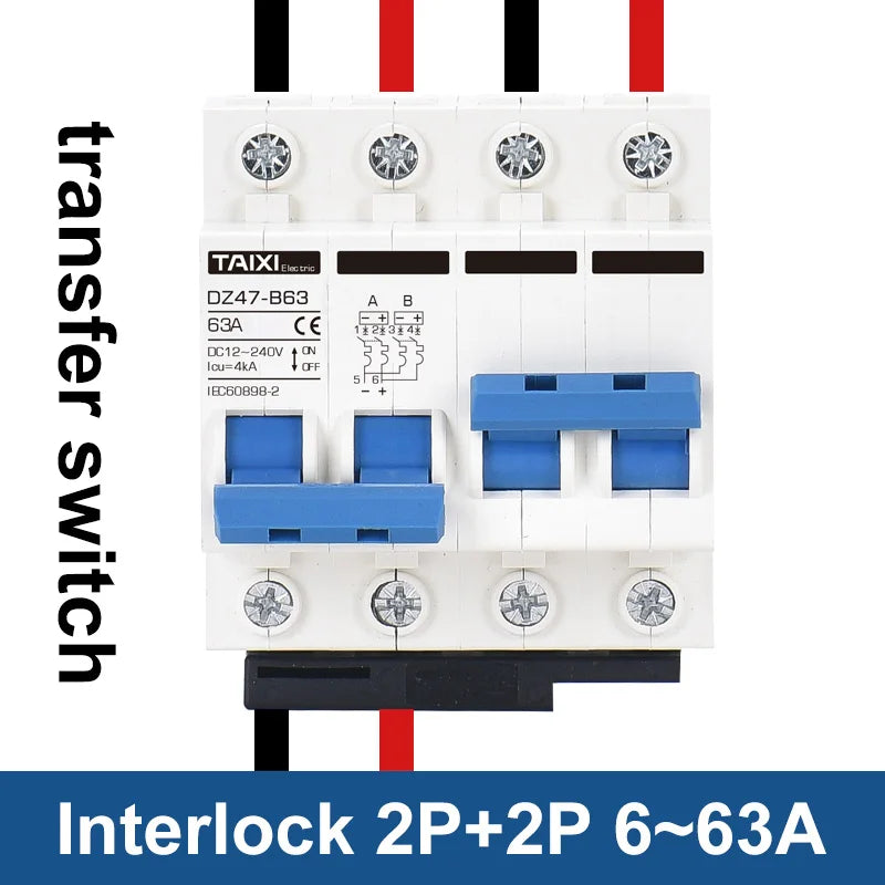 SUMRET DZ47 Mini Circuit Breaker for DC Battery Protection, 6-150A 12-240V