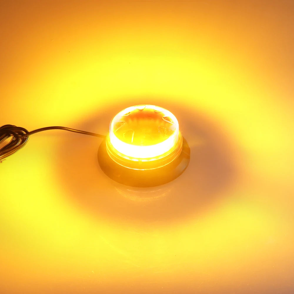 Bogrand 9-28V Blue LED Ambulance Beacon &ndash; Rotating Strobe 1PCS Amber / Magnetic Steel / CHINA