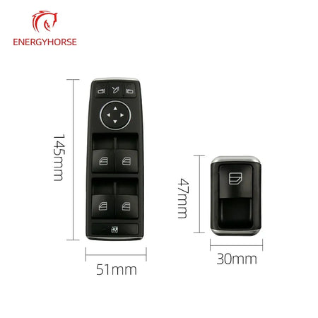 Power Window Switch For Tesla Model S X 2012-2020 Left Electric Door Window Lift Switch Control Button 1003589-00-B 1003749-00-B by InterCyprus Trading Ltd
