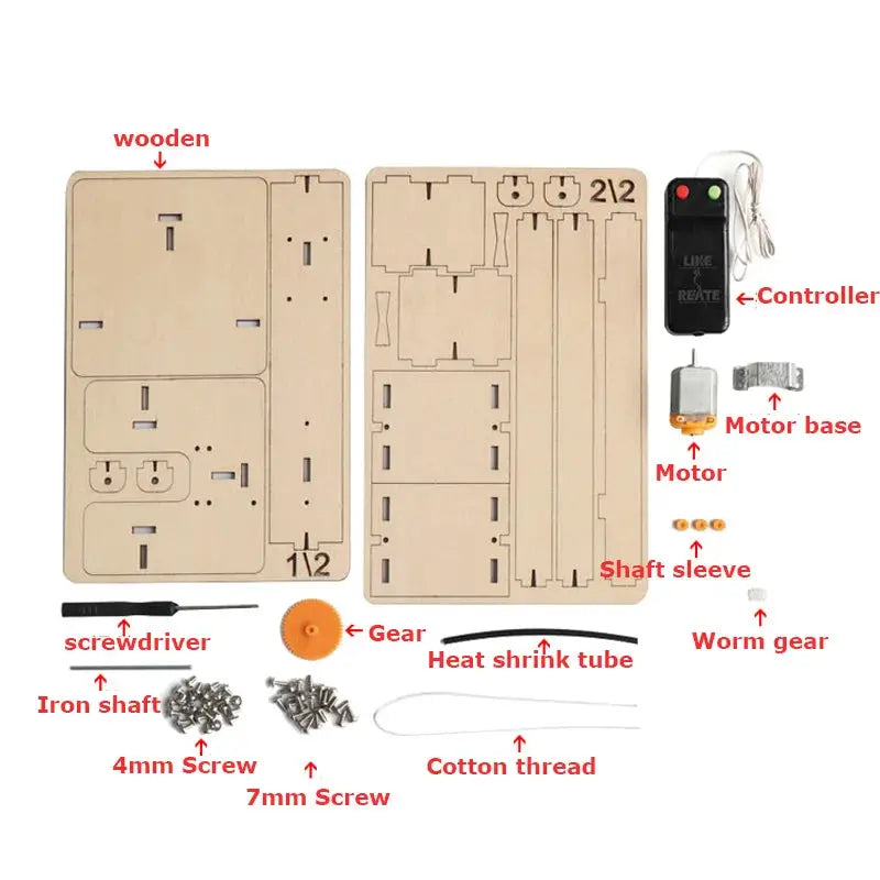 DIY Electric Remote Control Lift Elevator Wooden Model Kit Science School Projects Experiment Science Toys For Kids Education by InterCyprus Trading Ltd