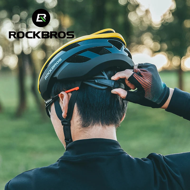 🟠 Rockbros Ultralight Bicycle Helmet Cycling Helmet Safety Safety Ultralight Racing Road Bike Helmet MTB Scooter Caps Motorcycle κράνος