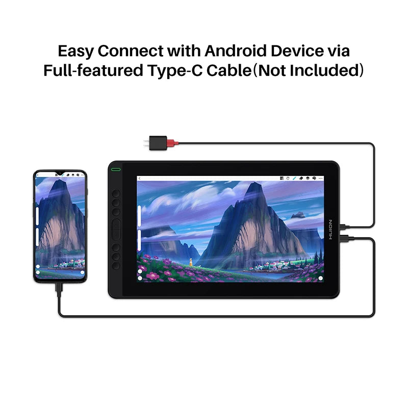 Ταμπλέτα Γραφικών Kamvas 13 με Οθόνη και Στυλό PW517 Χωρίς Μπαταρία