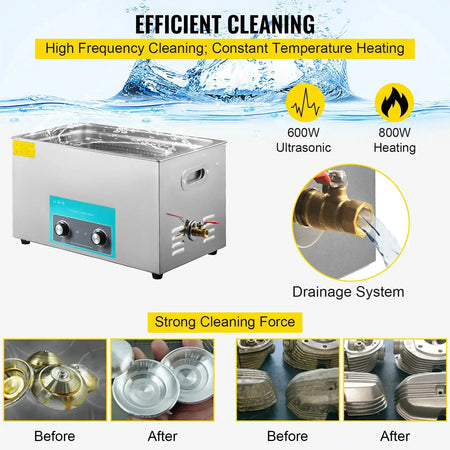 Portable Ultrasonic Cleaner 2To30L Electric For Home Office