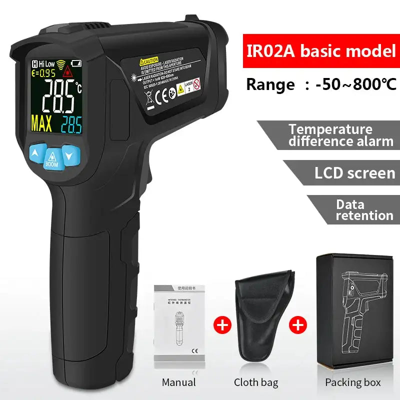 Mestek 50 800C Digital Infrared Thermometer Humidity Meter IR02A / CHINA
