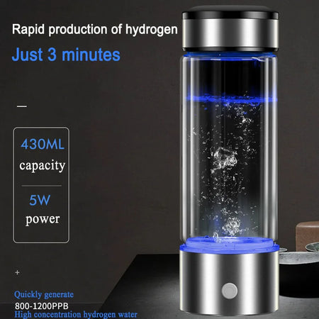 430ml Hydrogen Water Bottle &ndash; Fast 3 Min Hydrogen Rich