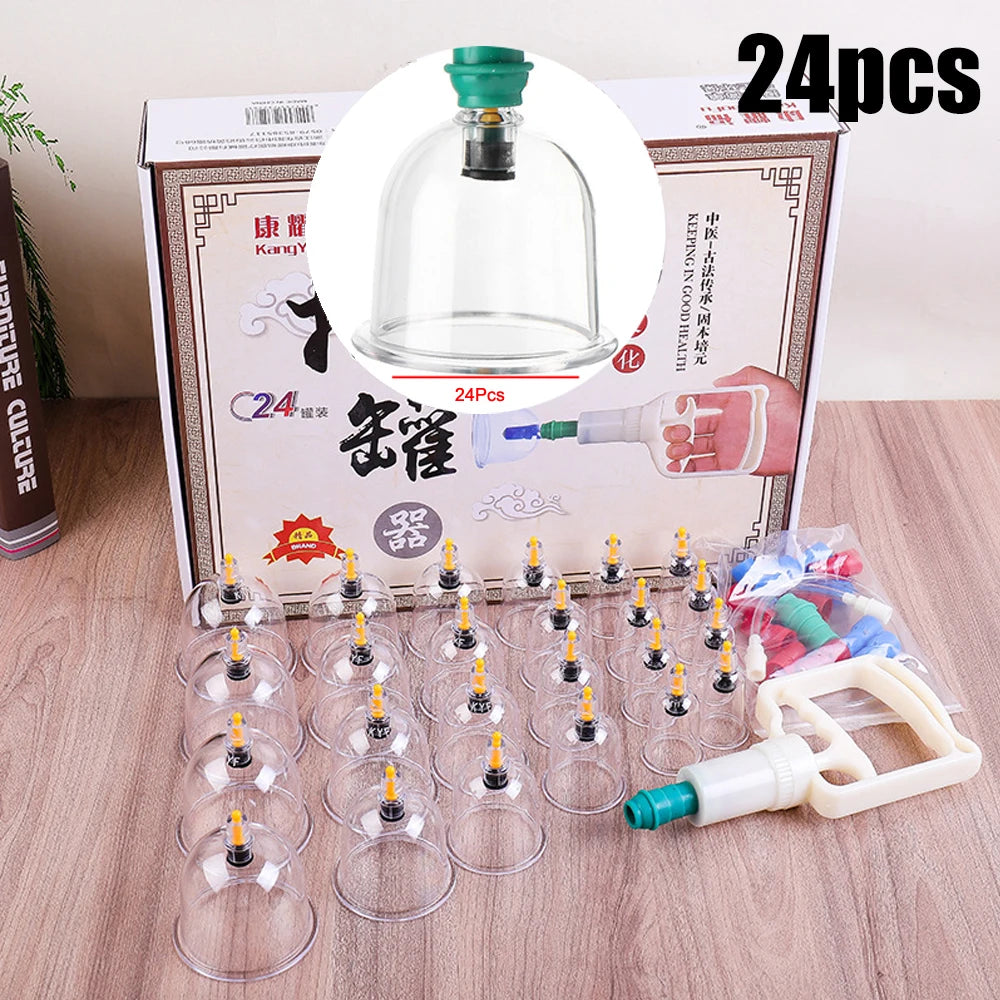 Cupping Massage Cups Therapy Set &ndash; Effective Pain Relief Therapy style-2 (24cups)