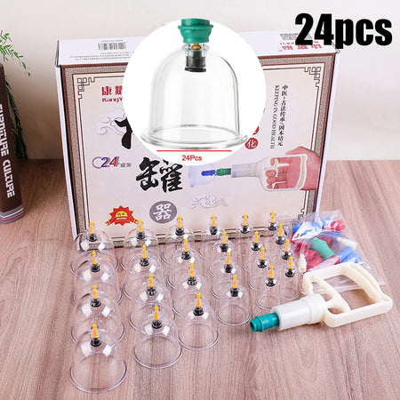 Cupping Massage Cups Therapy Set &ndash; Effective Pain Relief Therapy style-2 (24cups)