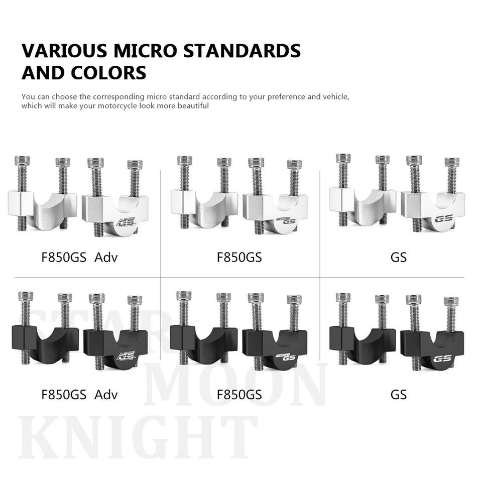 BMW F850GS ADV CNC 28mm Ohjaustangon Nostimet Korkeus Ylös Puristin 2018-2019 Alumiiniseosrakenteella