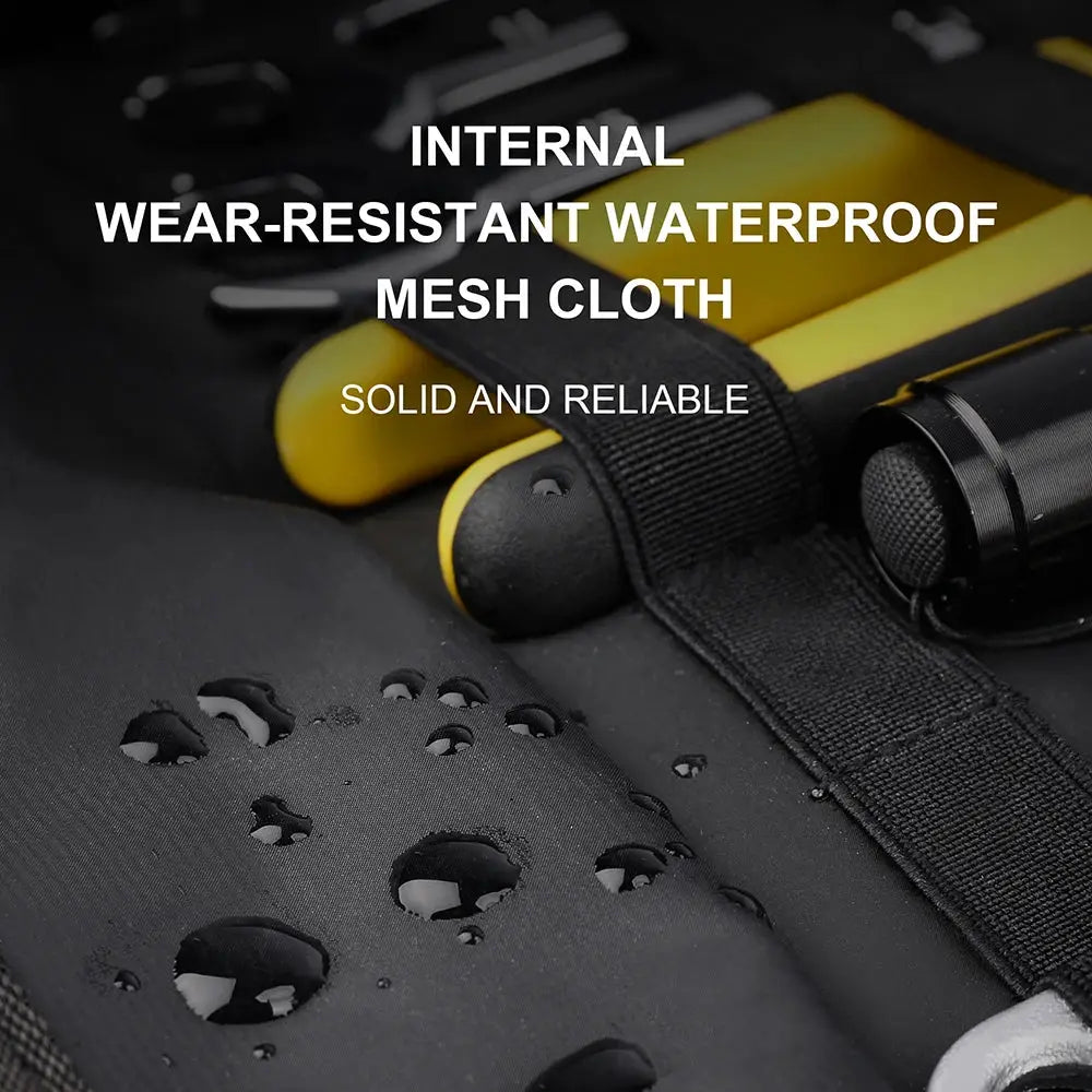 Rhinowalk Motorcycle Tools Roll Bag Portable Saddle Bag Repair Kit Storage Pouch Bag Outdoor Large Capacity Side Tail Tool Bag by InterCyprus Trading Ltd