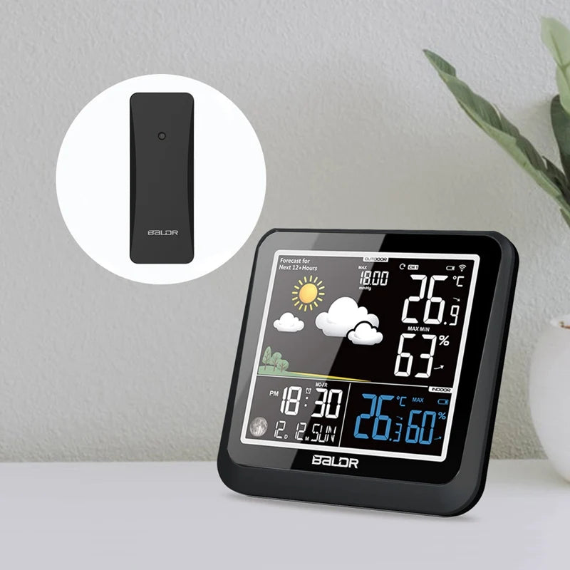 Baldr Colour Digital Weather Station with Moon Phase &amp; Remote Sensor