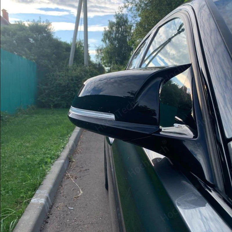 Copertura Specchio Retrovisore Nera Lucida in ABS per BMW F20 F22 F30 F36 X1