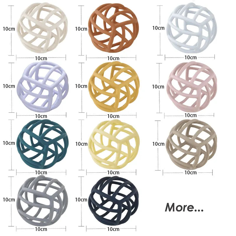 BPA Free Soft Silicone Teething Ball Toy for Infants