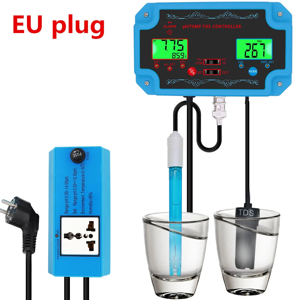 PH-2826 3 In 1 Water Quality Meter For Aquarium - All In One EU plug