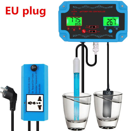 PH-2826 3 In 1 Water Quality Meter For Aquarium - All In One EU plug