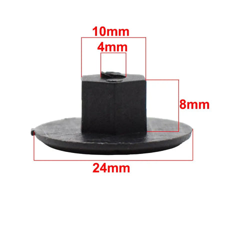 10Pcs 4mm Plastic Fastener Nut For Mercedes Benz Fender Mud Flap Splash Guard Wheel Arch Bumper Panel Retainer Clip Rivet by InterCyprus Trading Ltd