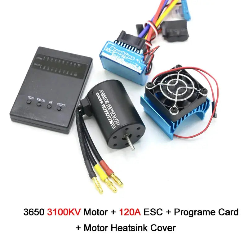 RC Motor 3650 3100KV / 3900KV / 4300KV / 5200KV Brushless Motor & 45A 60A 80A 120A ESC Combo Set for 1:10 RC Car RC Boat Part by InterCyprus Trading Ltd