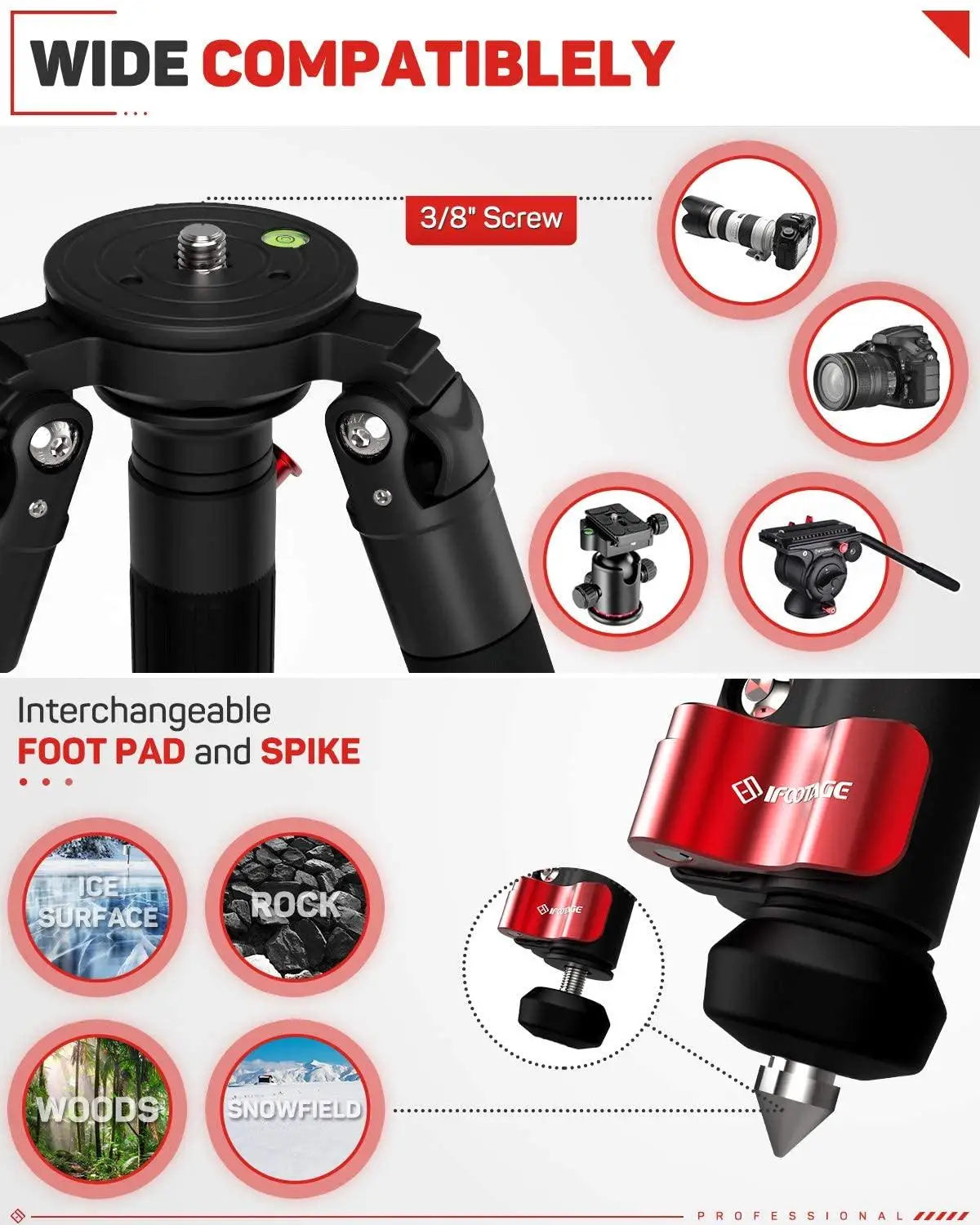 IFOOTAGE Gazelle TA5S TC5S TA6S TC6S Tripod &ndash; Carbon Fiber