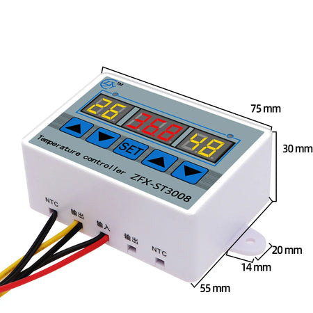 ZFX-ST3008 Microcomputer Temperature Controller &ndash; Adjustable NTC10K Measurement