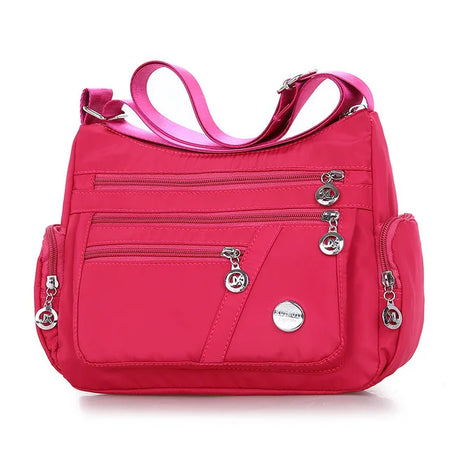 Yogodlns Waterproof Large Capacity Crossbody Bag for Women rosered / 27x11x20cm