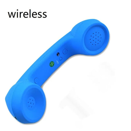 Wireless Retro Bluetooth Phone Handset - Stylish and Functional Blue