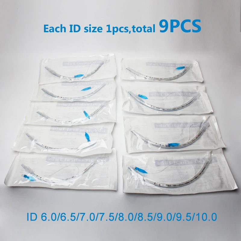 Tracheal Tube Veterinary Endotracheal Tube With Cuff &ndash; Sterile 9pcs 6.0-10.0