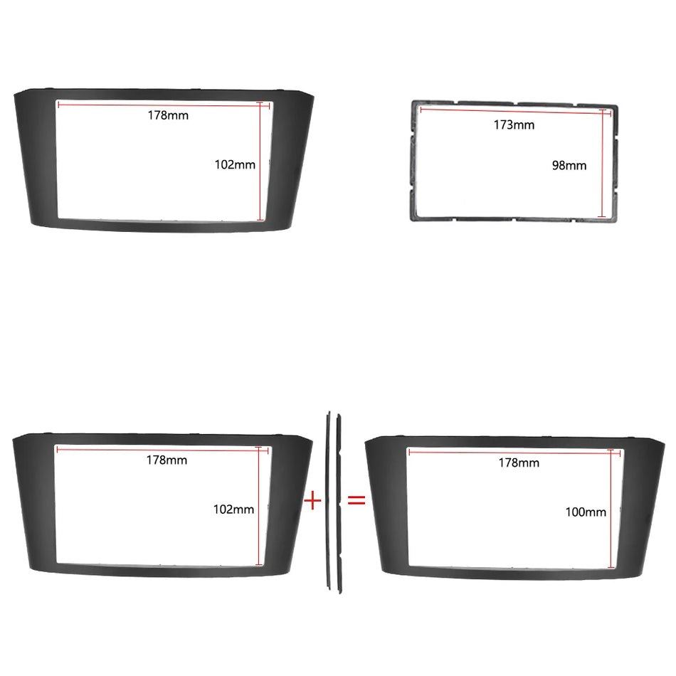 Rám autorádia Double Din ABS plast montážny rám pre Toyota Avensis 2003-2008