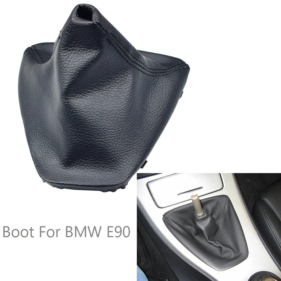 BMW E90 E91 E92 E93 mustanga nahast käigukanginupp musta värvi