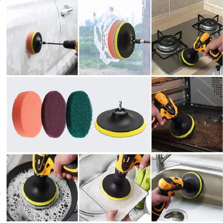 Drill Brush Cleaner Kit Power Scrubber For Bathroom