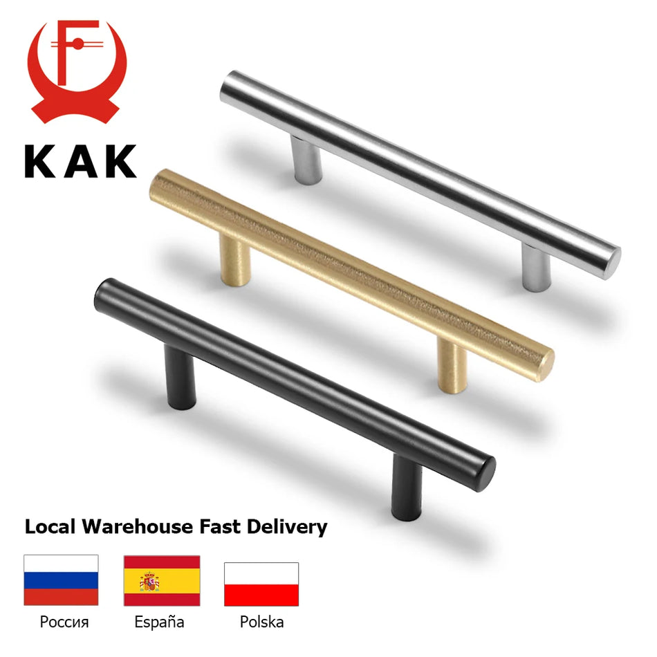 KAK 20Τεμ Λαβές Τ Bar 96mm Κουζίνας Ανοξείδωτο Χάλυβα