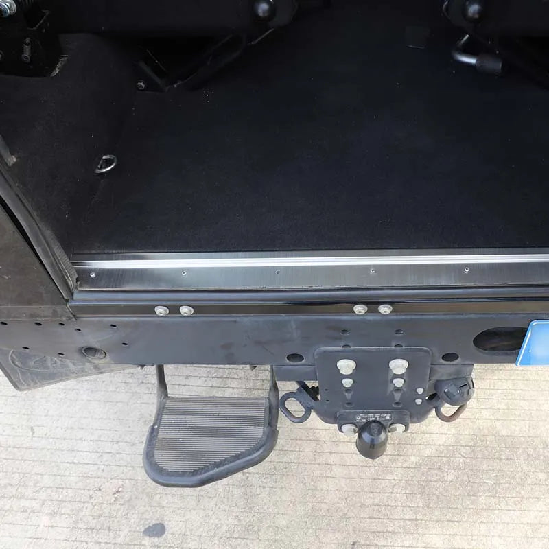 Rostfri stål tröskelskyddsplåt för Land Rover Defender