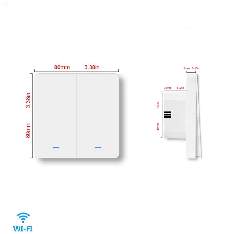 Smart WiFi Push Button Wall Switch &ndash; Alexa &amp; Google Home Compatible, No Neutral Required