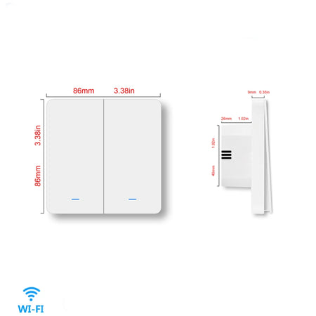 Smart WiFi Push Button Wall Switch &ndash; Alexa &amp; Google Home Compatible, No Neutral Required