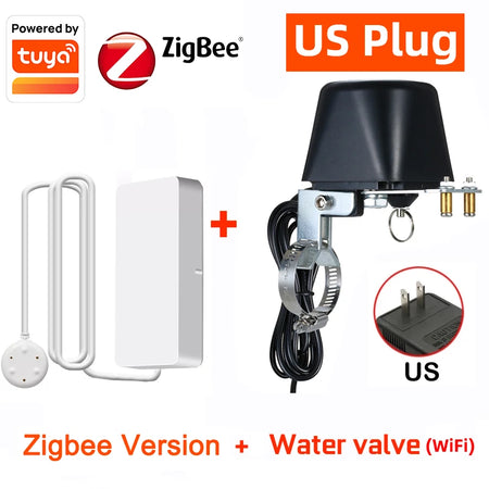 Tuya Smart Water Leak Sensor &ndash; WiFi and Zigbee Flood Alert Zigbee Add US Valve