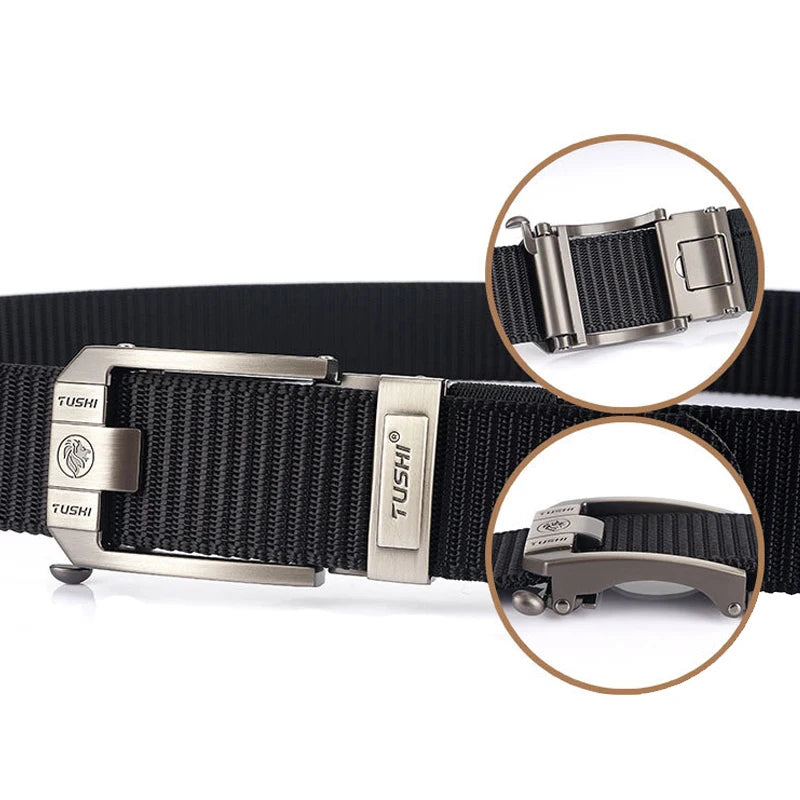 MEDYLA Tactical Nylon Belt with Metal Buckle - Heavy Duty Military &amp; Outdoor Use