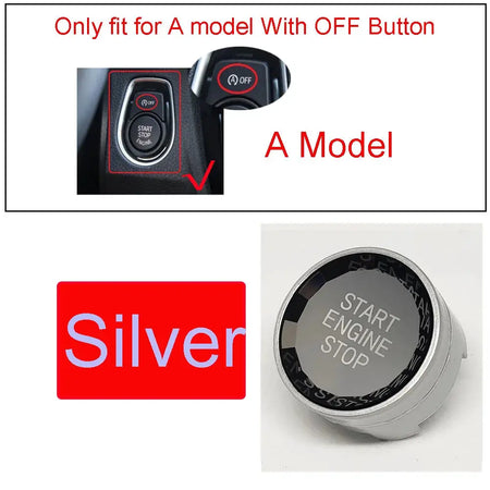 Engine Start Stop Button Sticker Crystal ABS for BMW F20 F30 F10 by InterCyprus Trading Ltd