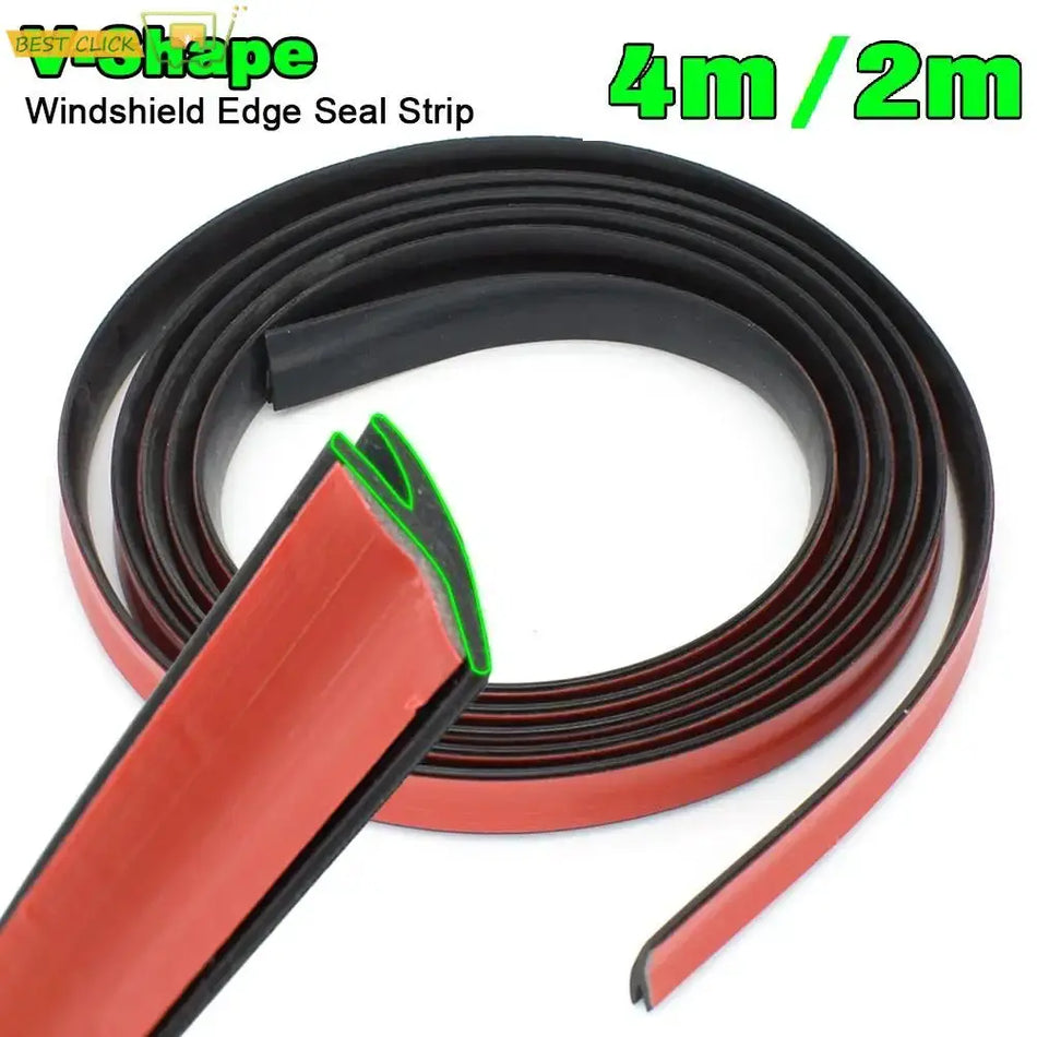 2m/4m V Shape Car Windscreen Sealing Weatherstrip Panel Moulding Rubber Seal Strip For Honda VW Skoda Kia Mazda Ford Toyota BMW by InterCyprus Trading Ltd