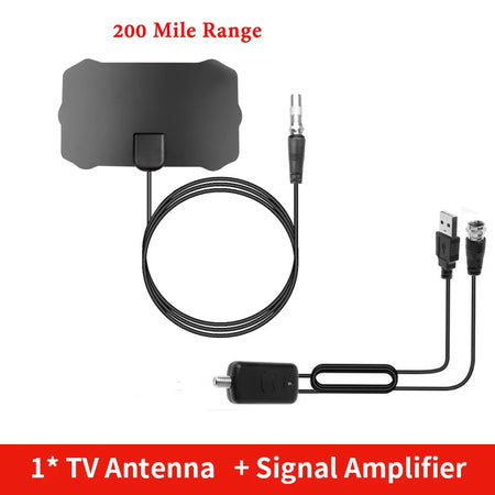 Kebidumei 200 Mile TV Antenna &ndash; Amplified Indoor HDTV Combo Package