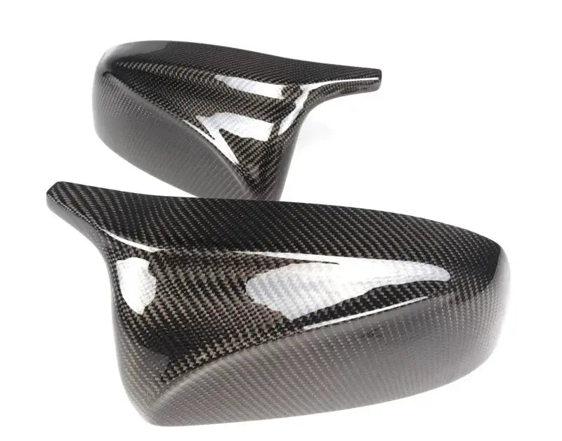 2pcs Side Wing Rearview modified car styling Bright black Carbon Fiber Pattern Mirror Cover caps For BMW X5 E70 X6 E71 2008-2013 by InterCyprus Trading Ltd