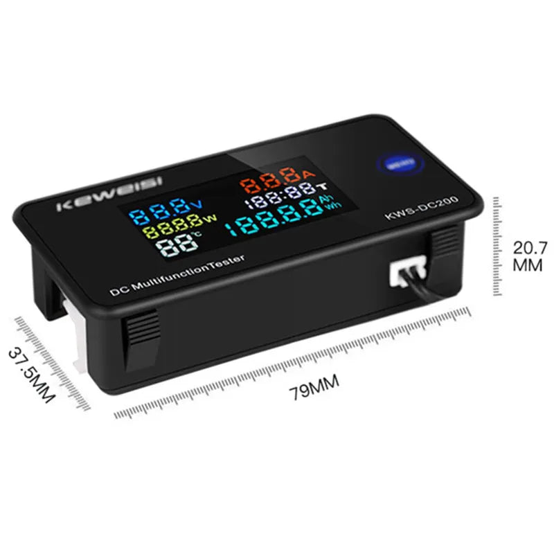 KWS-DC-200 Digital Voltmeter Ammeter 0-200V &ndash; Reset Function
