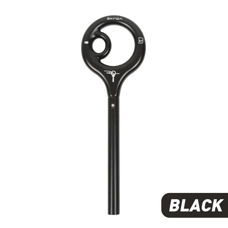 Xinda 25kN Aluminum Figure 9 Ring Descender &ndash; High Strength black
