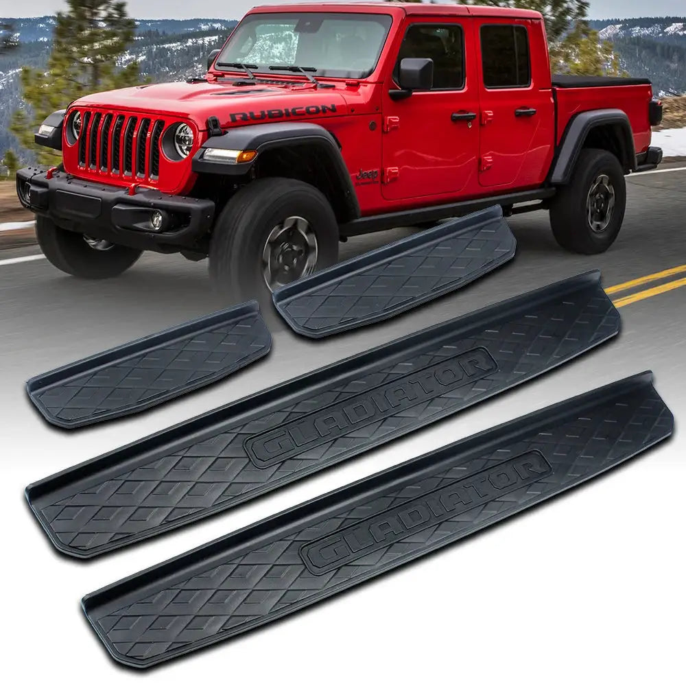 For Jeep Gladiator 2020 4 Door Sill Guards Entry Guards Plate Cover by InterCyprus Trading Ltd