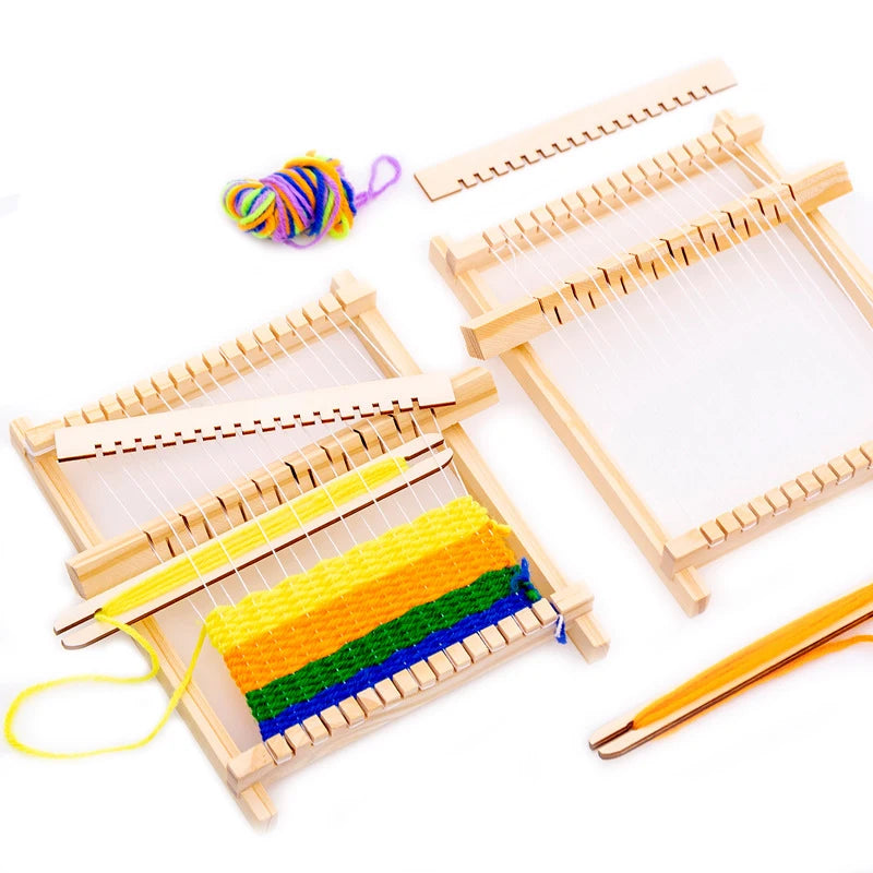 BOS10071 &ndash; Wooden DIY Weave Loom Kit For Kids Fine Motor