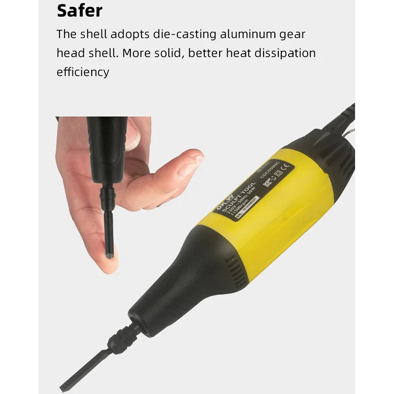 Electric Wood Carving Chisel - 50W High-Speed Tool