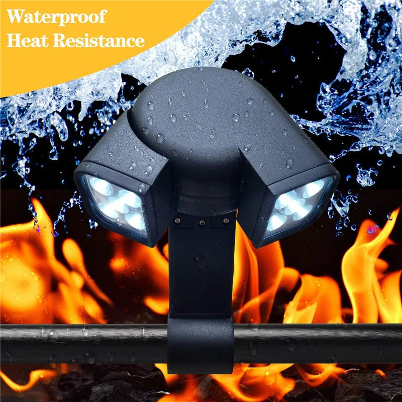 Super-Bright Double Head BBQ Grill Light - Heat Resistant &amp; Portable