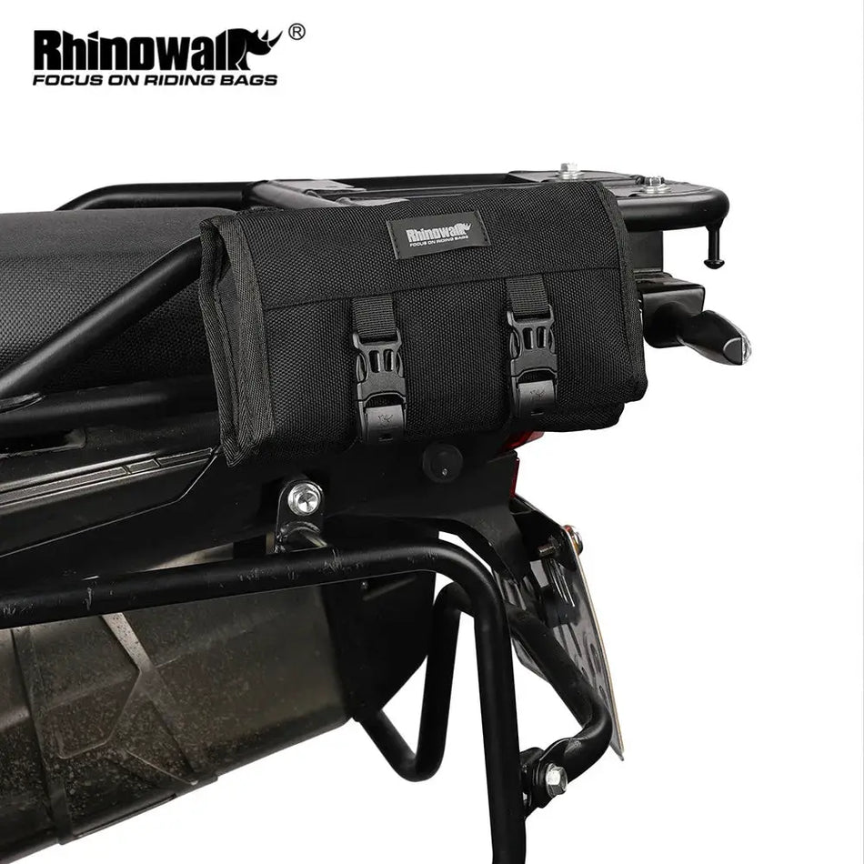 Rhinowalk Motorcycle Tools Roll Bag Portable Saddle Bag Repair Kit Storage Pouch Bag Outdoor Large Capacity Side Tail Tool Bag by InterCyprus Trading Ltd