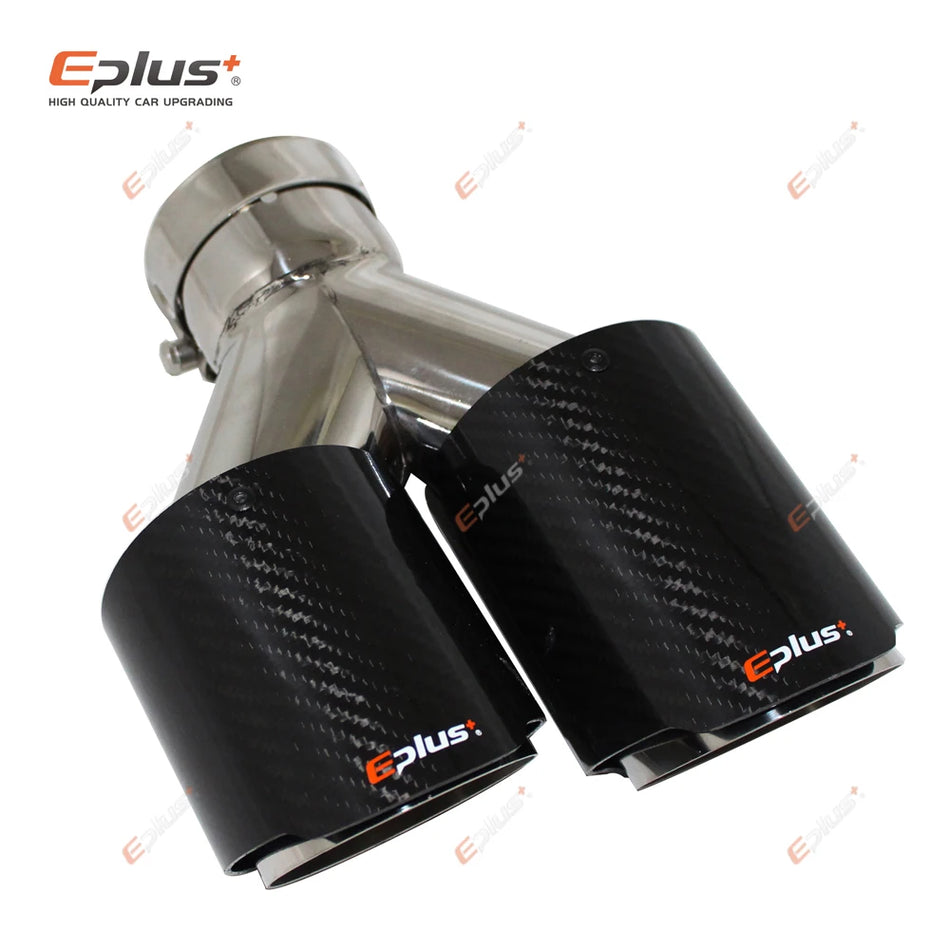 Wylot wydechowy z włókna węglowego w kształcie Y, podwójny wylot uniwersalnej dyszy tłumika