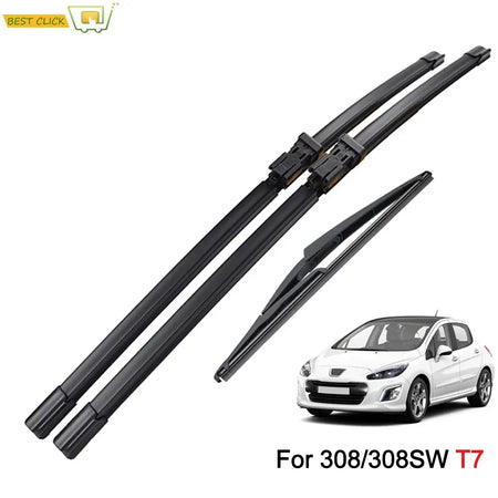 Misima 3Pcs Windshield Windscreen Wiper Blades For Peugeot 308 308SW T7 Front Rear Window 2007 2008 2009 2010 2011 2012 2013 by InterCyprus Trading Ltd