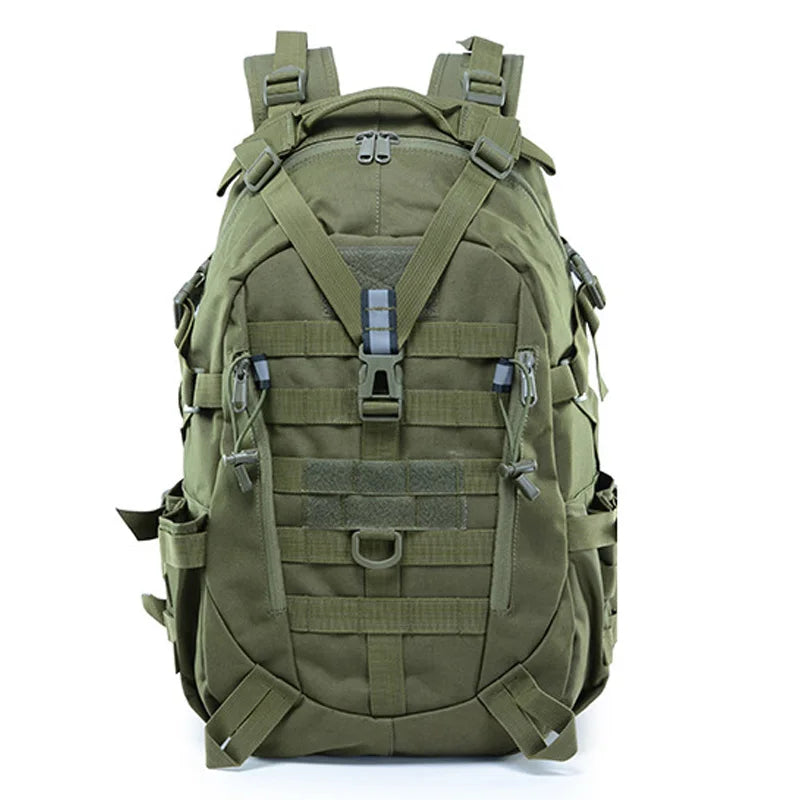 Tactical Camping Backpack Molle Rucksack &ndash; Heavy Duty Nylon Army Green / 30 - 40L