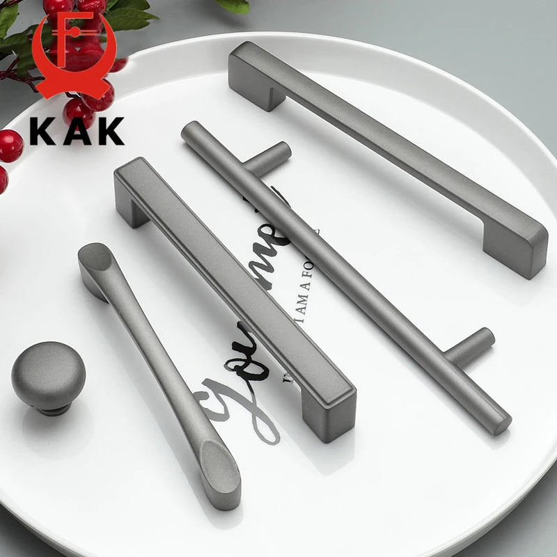 KAK Starry Gray Aluminum Cabinet Knob And Handle Set
