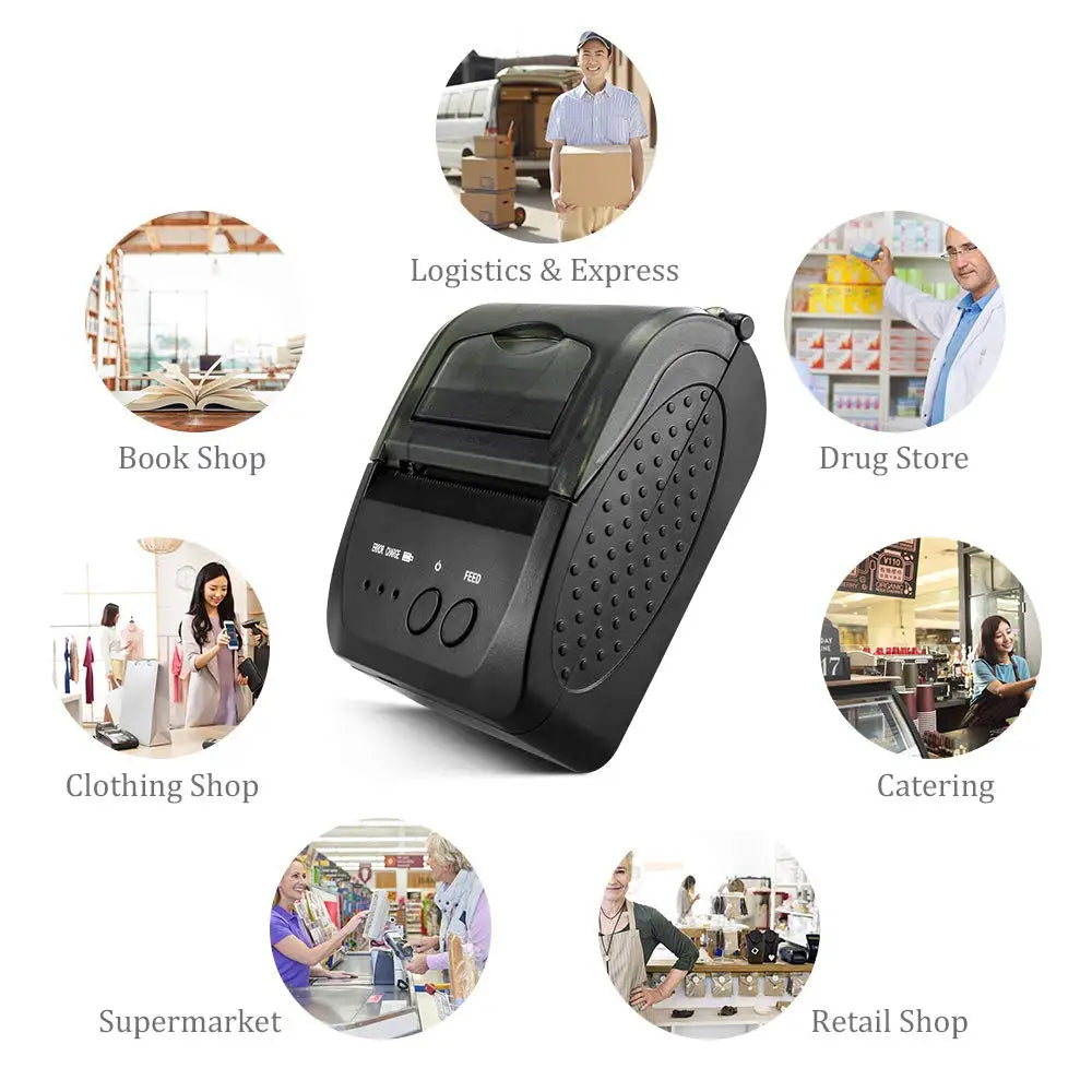 Portable Bluetooth Receipt Printer 58mm &ndash; Wireless Printing